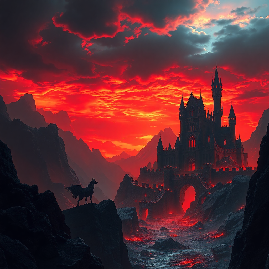 epic dark fantasy landscape